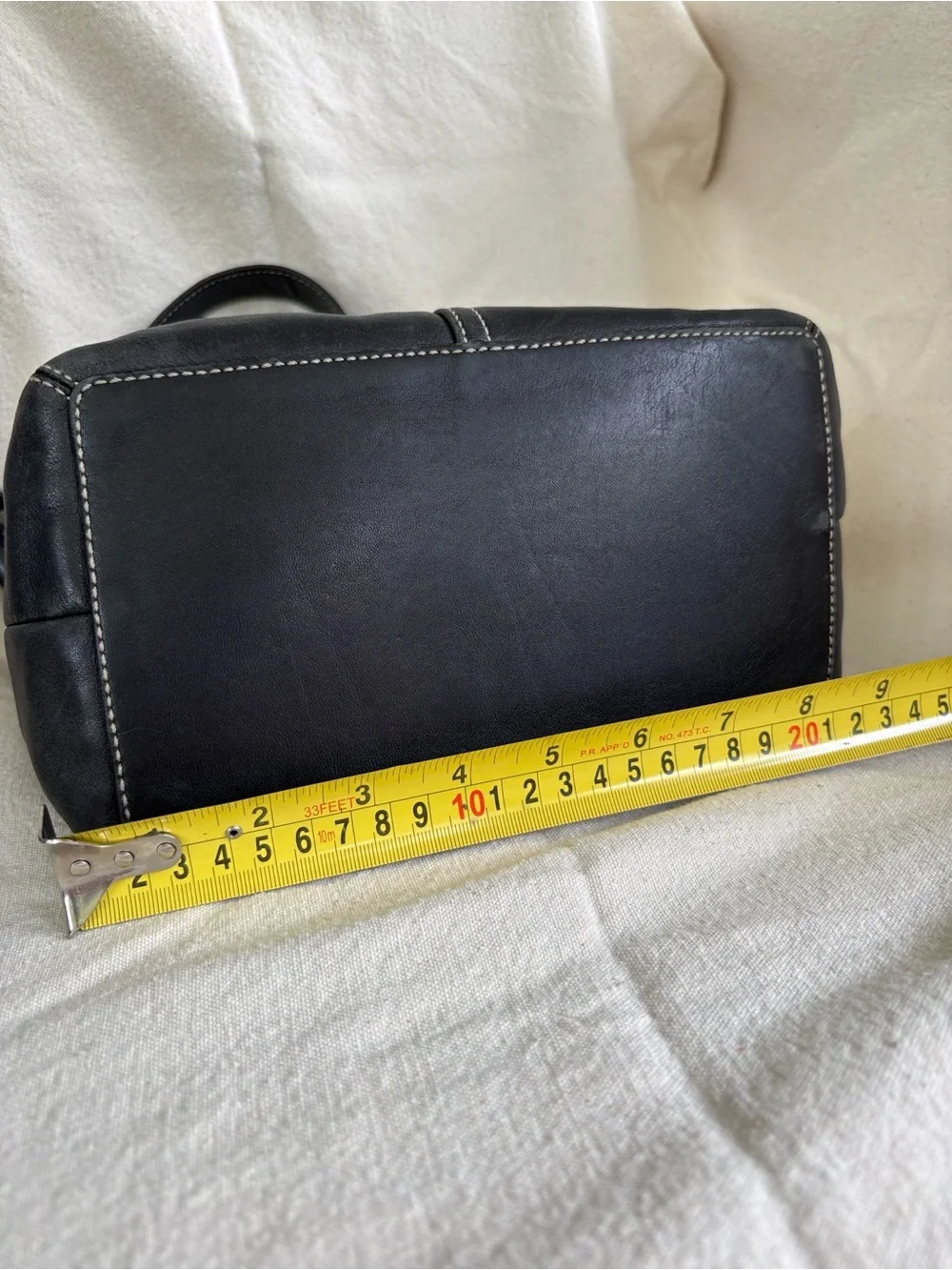 COACH Medium Hobo Leather Shoulder Crossbody Bag in Black with Silver Hardware